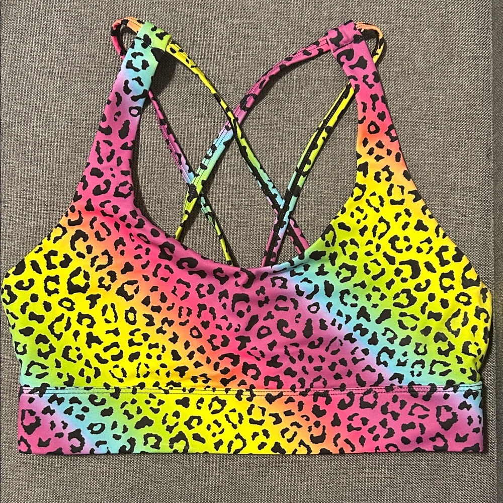 ZYIA Active Multicolor Leopard Sports Bra